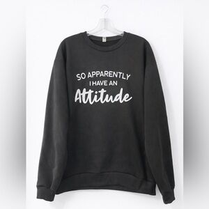 Black Attitude Graphic Sweatshirt